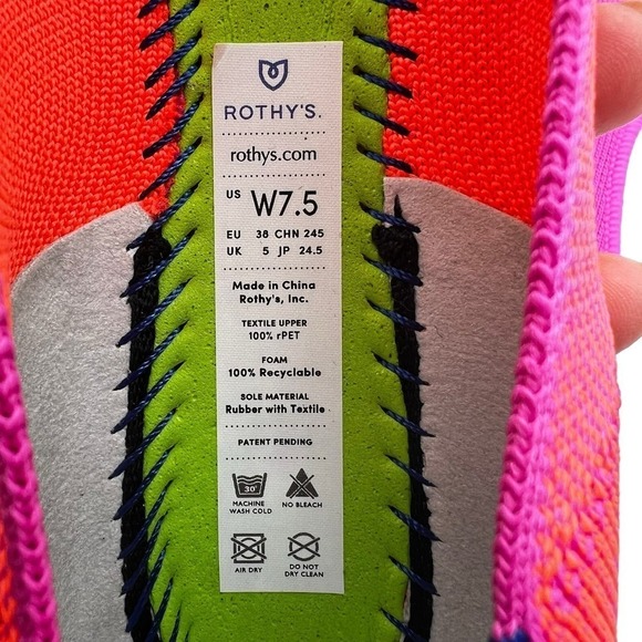 Rothy’s The Flat‎ Tropical Pink Limited Edition Women’s Size 7.5 - Picture 7 of 8